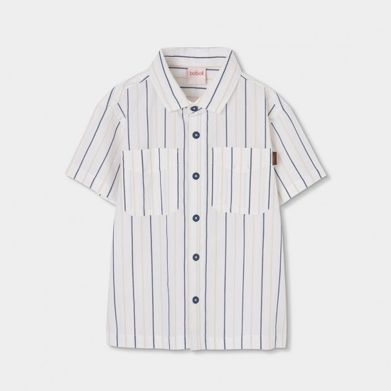 Boboli Poplin shirt striped for boy -BCI stripes 843128-9817-SS26