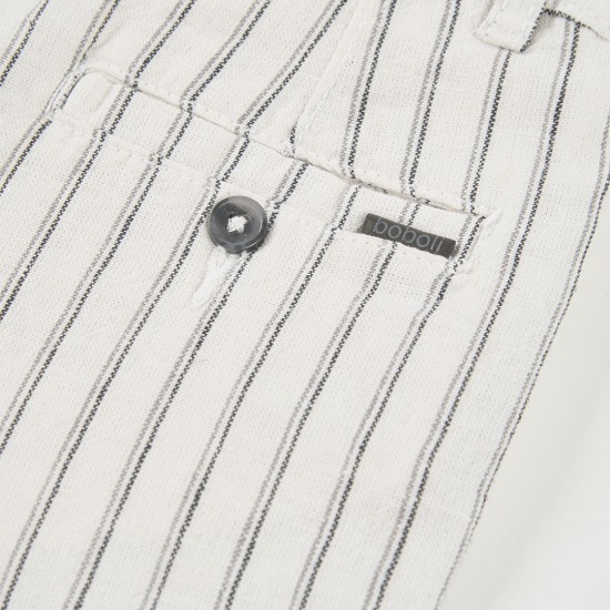 Boboli Λινή βερμούδα για αγόρι -BCI ρίγες 853028-9820-SS26