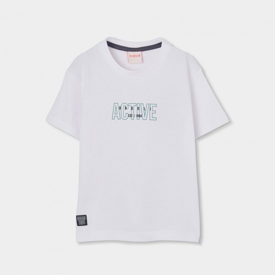 Boboli  μπλουζάκι για αγόρι -BCI λευκό 853039-1100-SS26