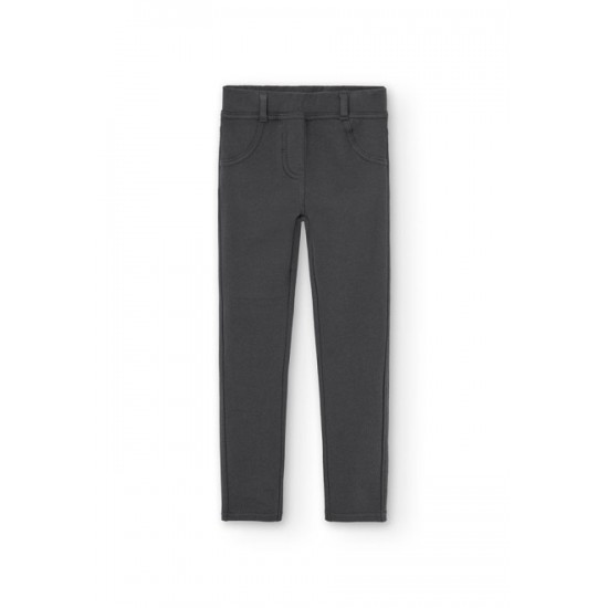 Boboli Stretch fleece trousers for girl  anthracite 490047-8116-CONT