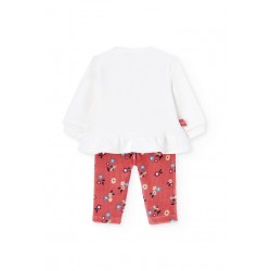 Boboli  Σετ βαμβακερό για κοριτσάκι   Σπαστό λευκό  132107-1111-AW25