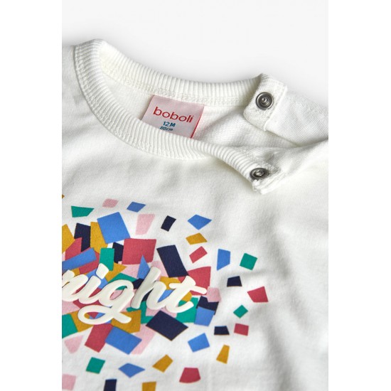 Boboli  Φούτερ φλις για κορίτσι   Σπαστό λευκό  202082-1111-AW25