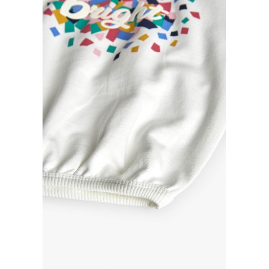 Boboli  Φούτερ φλις για κορίτσι   Σπαστό λευκό  202082-1111-AW25