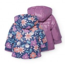 Boboli Reversible parka for baby girl print 222185-9753-AW25