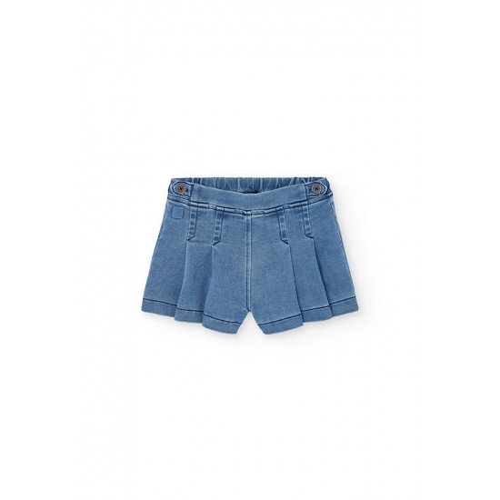 Boboli  Φούστα τζιν πλεκτή για μωρό   μπλέ  242042-BLUE-AW25
