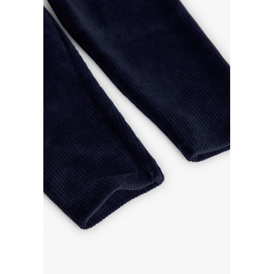 Boboli Stretch corduroy leggings for baby girl  navy 292058-2440-AW25