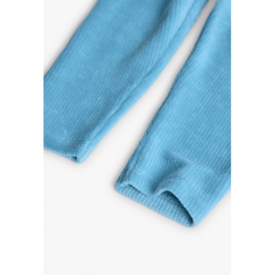 Boboli Stretch corduroy leggings for baby girl  lake 292058-4732-AW25