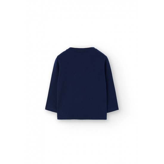 Boboli Knit tShirt for baby boy  navy 302061-2440-AW25