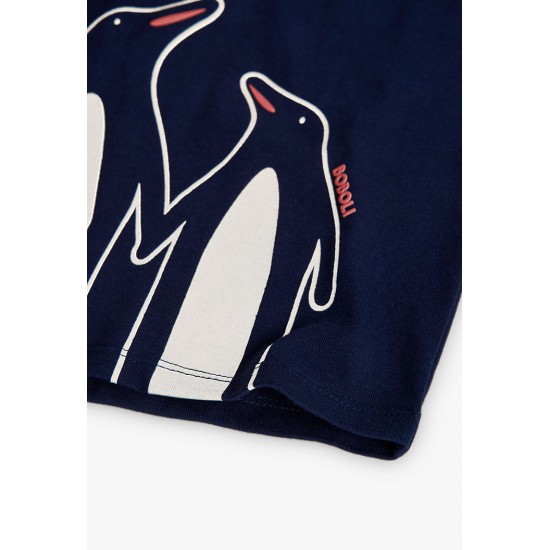 Boboli Knit tShirt for baby boy  navy 302061-2440-AW25