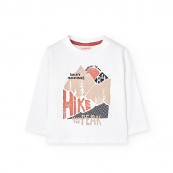 Boboli Knit tShirt for baby boy  off white 312040-1111-AW25