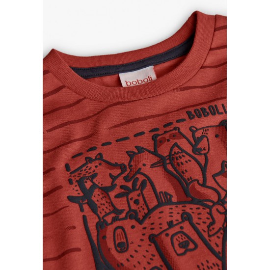 Boboli Knit tShirt for baby boy  copper 312130-5169-AW25