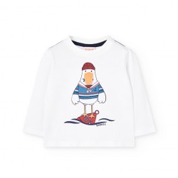 Boboli Knit tShirt for baby boy  off white 322018-1111-AW25