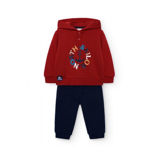 Boboli Set fleece for baby boy  pomegranate 322085-3945-AW25