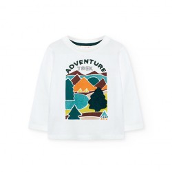 Boboli Knit tShirt for baby boy  off white 332019-1111-AW25