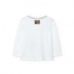 Boboli Knit tShirt for baby boy  off white 332019-1111-AW25