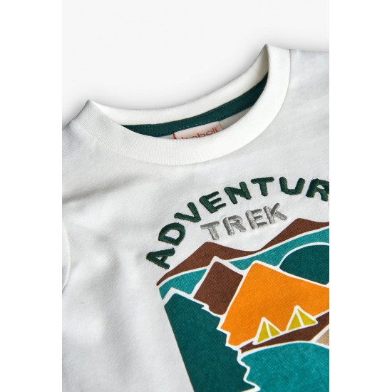 Boboli Knit tShirt for baby boy  off white 332019-1111-AW25