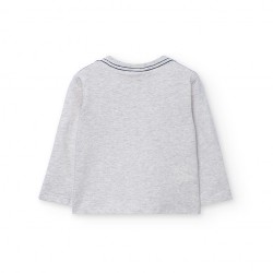 Boboli Knit tShirt for baby boy  ecru 342043-7359-AW25