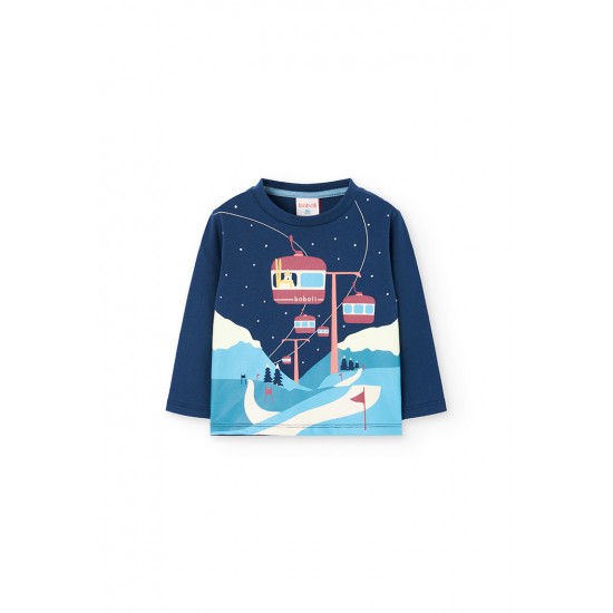Boboli  βαμβακερό μπλουζάκι για αγορι  342065-2514-AW25