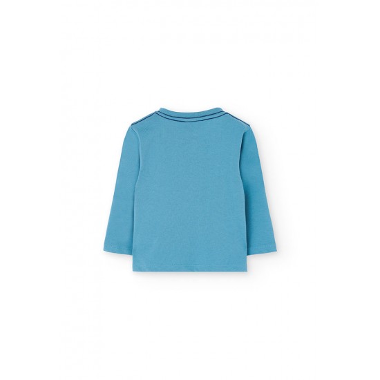 Boboli  βαμβακερό μπλουζάκι για αγόρι   λίμνη  342111-4732-AW25