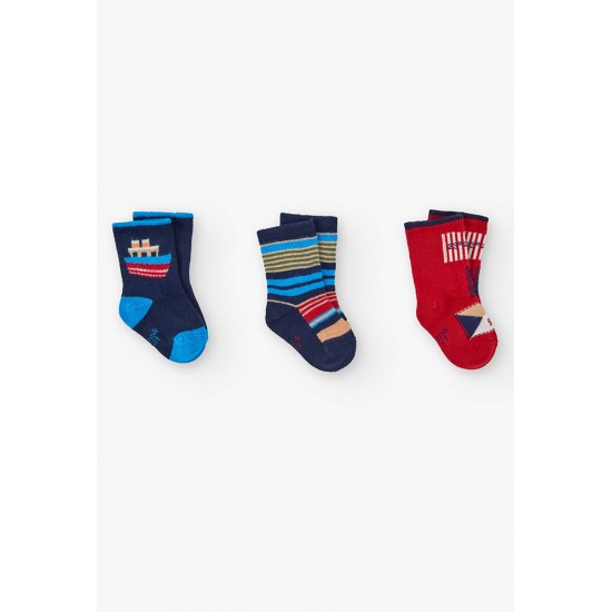 Boboli  Σετ κάλτσες για αγοράκι   ναυτικό  392059-2440-AW25