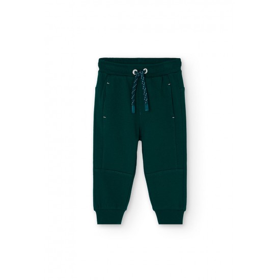 Boboli  Παντελόνι fleece basic για μωρά   κυπαρίσσι  392060-4728-AW25