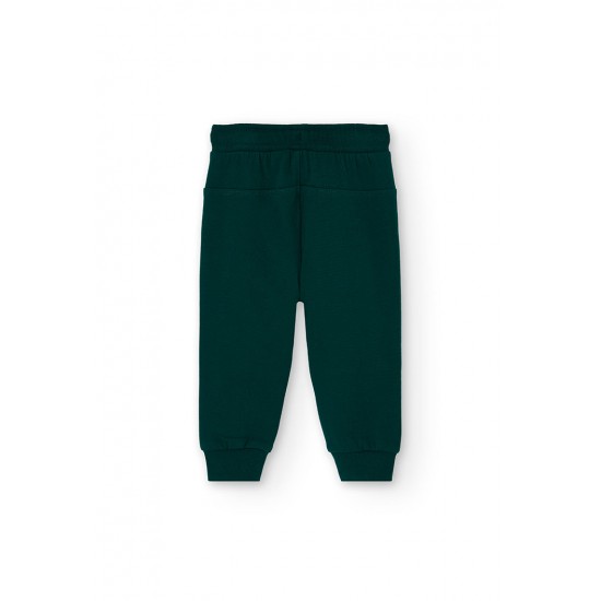 Boboli  Παντελόνι fleece basic για μωρά   κυπαρίσσι  392060-4728-AW25