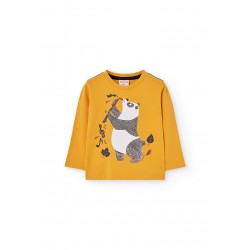 Boboli  βαμβακερό μπλουζάκι basic για μωρό   μουσταρδι 392082-1213-AW25