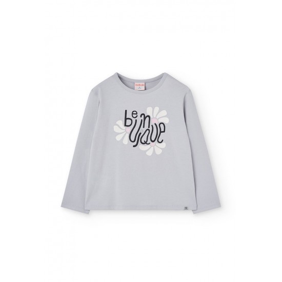 Boboli Knit tShirt for girl  ash 402118-8146-AW25