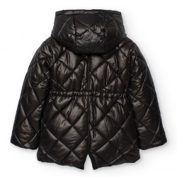 Boboli Technical fabric parka for girl BLACK 422200-890-AW25