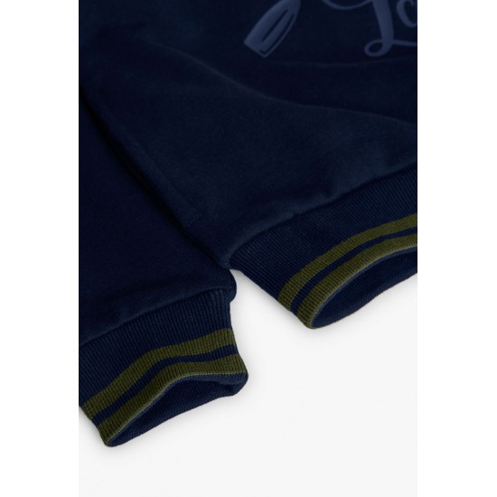 Boboli  Φούτερ φλις για αγόρι   ναυτικό  522111-2440-AW25