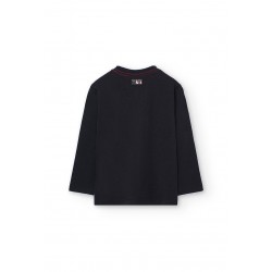 Boboli  βαμβακερό μπλουζάκι για αγόρι   μαύρο  532033-890-AW25