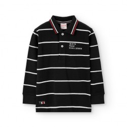 Boboli Pique polo for boy  stripes 532134-9738-AW25