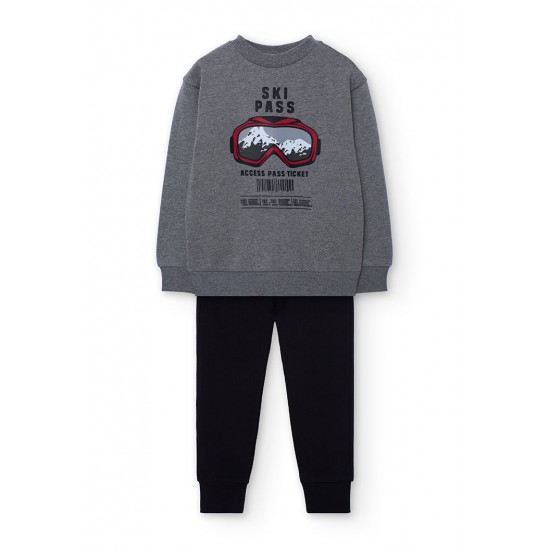 Boboli  Σετ φλις για αγόρι   γκρί  532145-8125-AW25