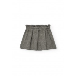 Boboli  Πλεκτή καρό φούστα για baby κορίτσι  γκρί  702032-8125-AW25