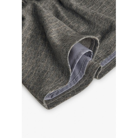 Boboli  Πλεκτή καρό φούστα για baby κορίτσι  γκρί  702032-8125-AW25