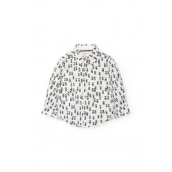 Boboli  Πουκάμισο από ποπλίνα με στάμπα για μωρό   Με στάμπα  712055-9677-AW25