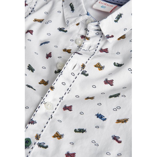 Boboli  Πουκάμισο από ποπλίνα με στάμπα    712325-9681-AW25