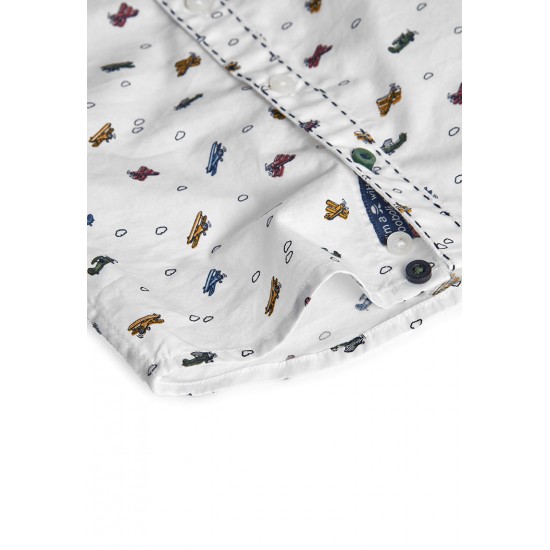 Boboli  Πουκάμισο από ποπλίνα με στάμπα    712325-9681-AW25