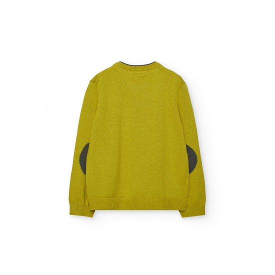 Boboli  βαμβακερό πουλόβερ για αγόρι   ελιά  732024-4740-AW25
