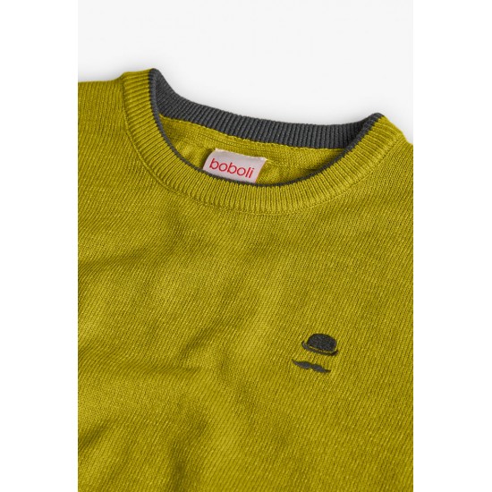 Boboli  βαμβακερό πουλόβερ για αγόρι   ελιά  732024-4740-AW25