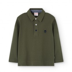 Boboli Pique polo for boy  forest 732091-4734-AW25