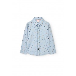 Boboli  Πουκάμισο Oxford με μακριά μανίκια για αγόρι   Με στάμπα  732215-9709-AW25